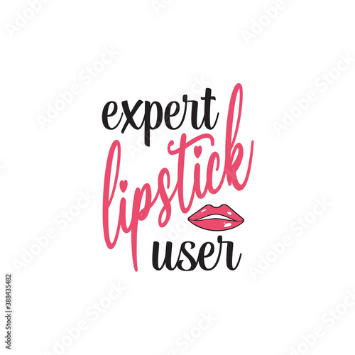 Expert lipstick user quote graphic design template