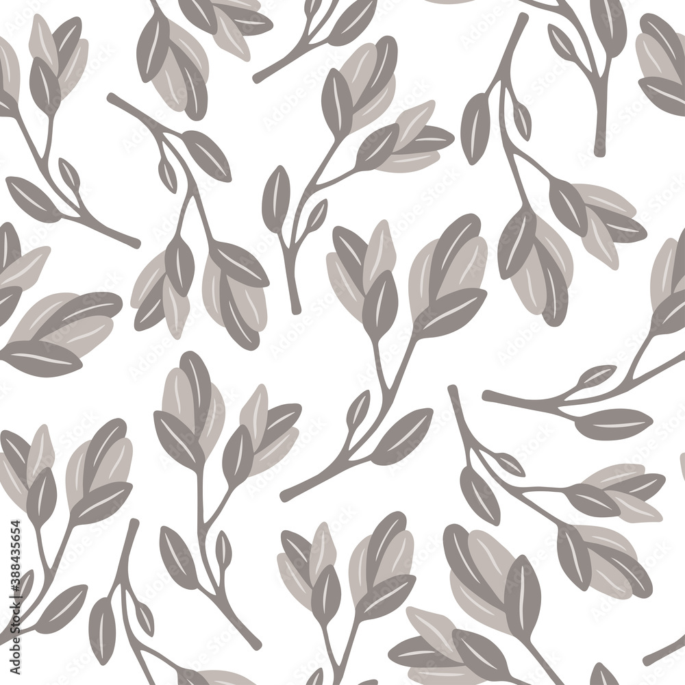Seamless pattern with hand drawn tree branches on a white background. Doodle, simple illustration. It can be used for decoration of textile, paper and other surfaces. Seamless pattern with hand drawn tree branches on a white background. Doodle, simple illustration. It can be used for decoration of textile, paper and other surfaces.