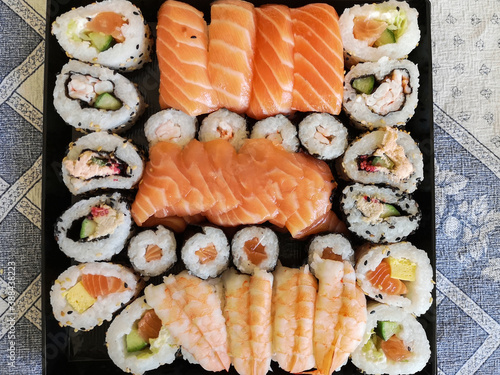 Different Types of Sushi Ready to be Tasted