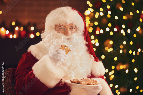 Santa Claus with gingerbrea...