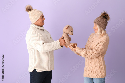 Mature couple in winter clo...