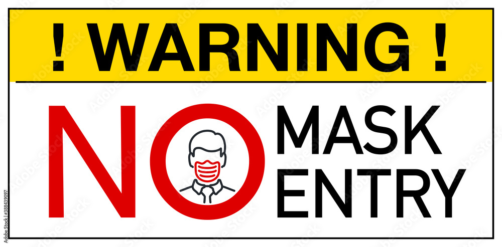 No Face Mask, No Entry Wrong and Right Wear line Icon banner isolated on white background. No entry without face mask sign. Coronavirus covid19 prevention creative illustration banner. No Face Mask, No Entry Wrong and Right Wear line Icon banner isolated on white background. No entry without face mask sign. Coronavirus covid19 prevention creative illustration banner.