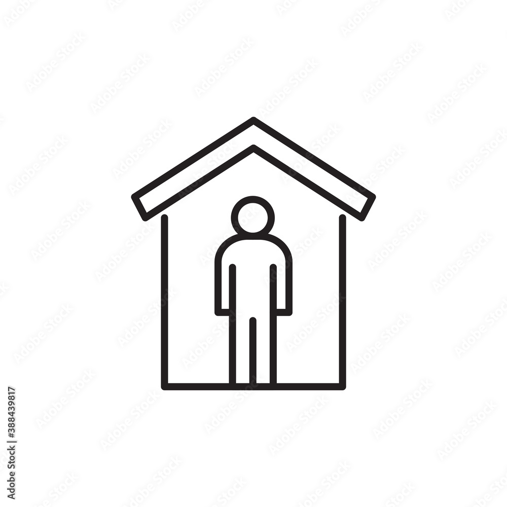 Stay Home icon. Vector Illustration Stay Home icon. Vector Illustration
