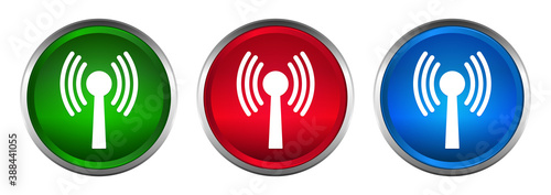 Wlan network icon supreme round button set design illustration