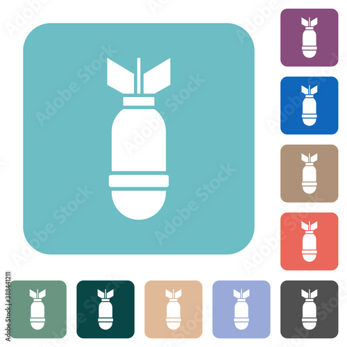 Air bomb rounded square flat icons