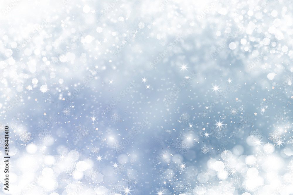 クリスマスキラキラ幻想的雪降る背景テクスチャ