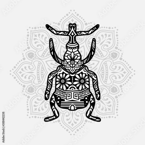 Wallpaper Mural Vector illustration of a Insect mandala for coloring book. Insect Mandala for Silhouette Cameo and Cricut. Torontodigital.ca