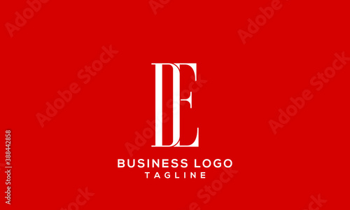 DE or ED Letter Business Logo Design Alphabet Icon Vector Symbol