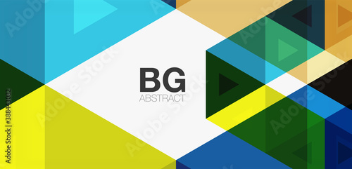 Mosaic triangle pattern abstract background for cover, banner, flyer and poster and other template