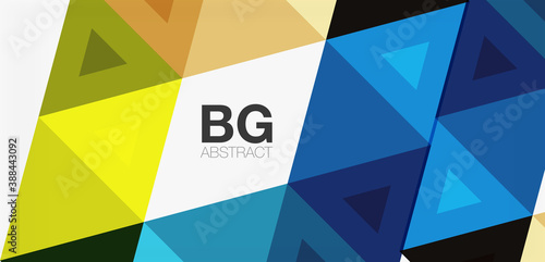 Mosaic triangle pattern abstract background for cover, banner, flyer and poster and other template