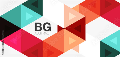 Mosaic triangle pattern abstract background for cover, banner, flyer and poster and other template
