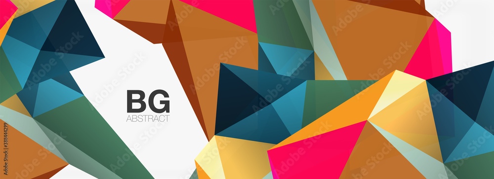 3d mosaic abstract backgrounds, low poly shape geometric design 3d mosaic abstract backgrounds, low poly shape geometric design