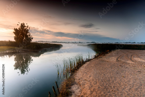 Viev on Zalew Wislany from coast in Katy Rybackie photo