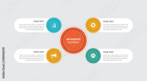 Vector Business infographics template, 4 options or steps