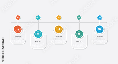 Vector Business infographics template, 5 options or steps