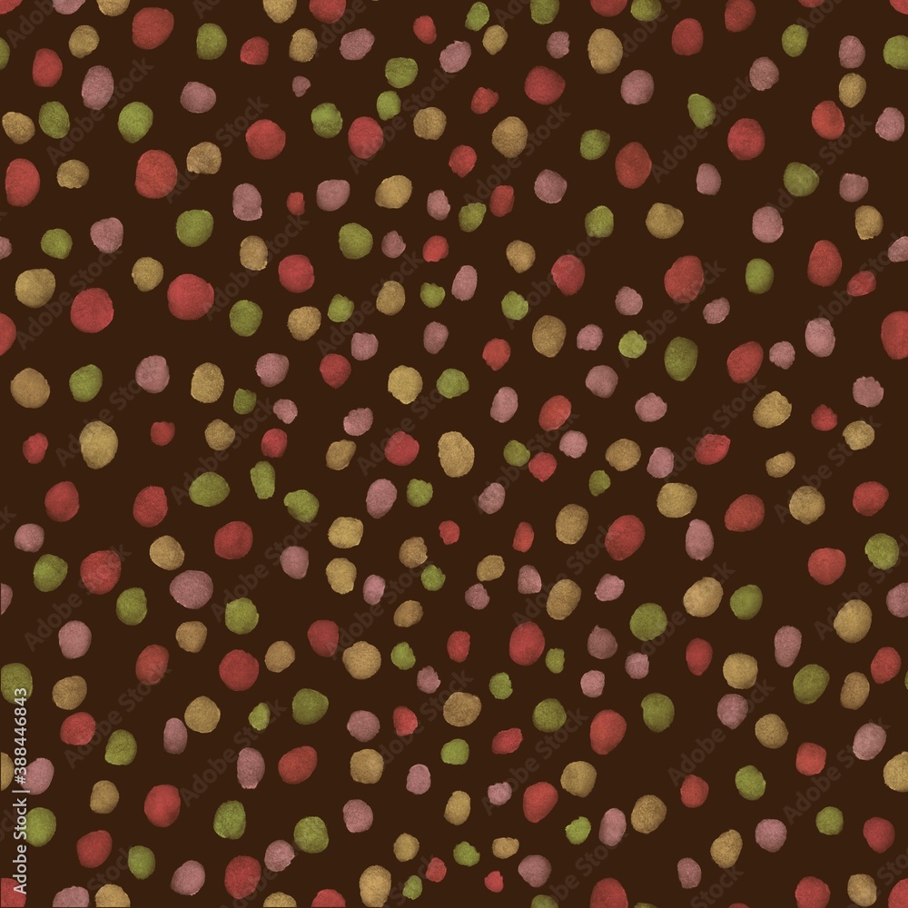 Pattern. Polka dots on a brown background. Pattern. Polka dots on a brown background.