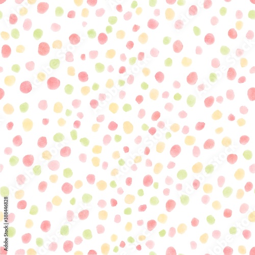  Abstract background. Yellow and pink pea on a white background. Bright digital illustration for decor and design of cards, invitations, posters.