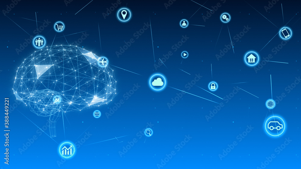 Ai Cloud Technology Icon Network Symbol Digital devices 3D illustration Ai Cloud Technology Icon Network Symbol Digital devices 3D illustration