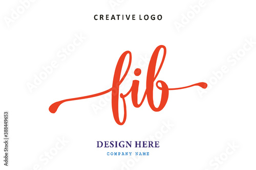 FIB lettering logo is simple, easy to understand and authoritativePrint