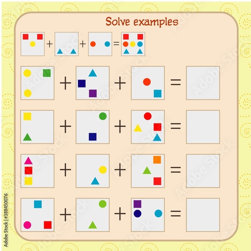 mathematics for schoolchildren. count and fill in the cells