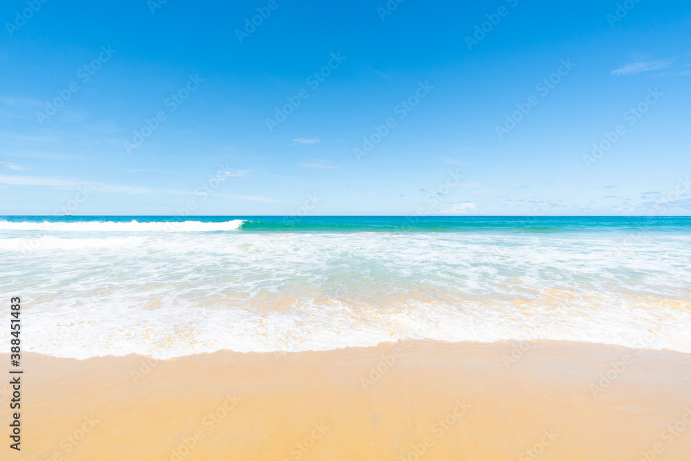 beach with sand and sea