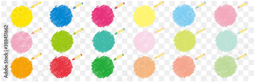 crayon line marker collection Vector
