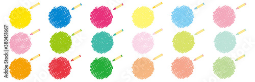 crayon line marker collection Vector