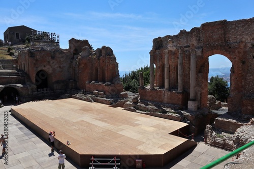 Taormina - Scena del teatro antico photo