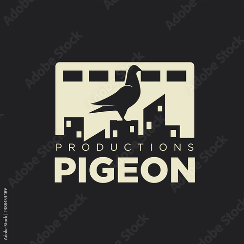 pigeon production town and city logo designs for entertainment