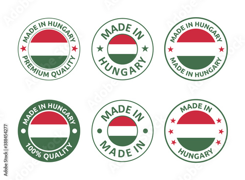 made in Hungary labels set, product emblem of Hungary Free Download made in Hungary labels set, product emblem of Hungary - GFXLoad
