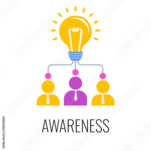 Brand awareness icon. Recognition of goods and services.