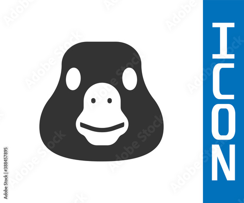 Grey Goose bird icon isolated on white background. Animal symbol. Vector.