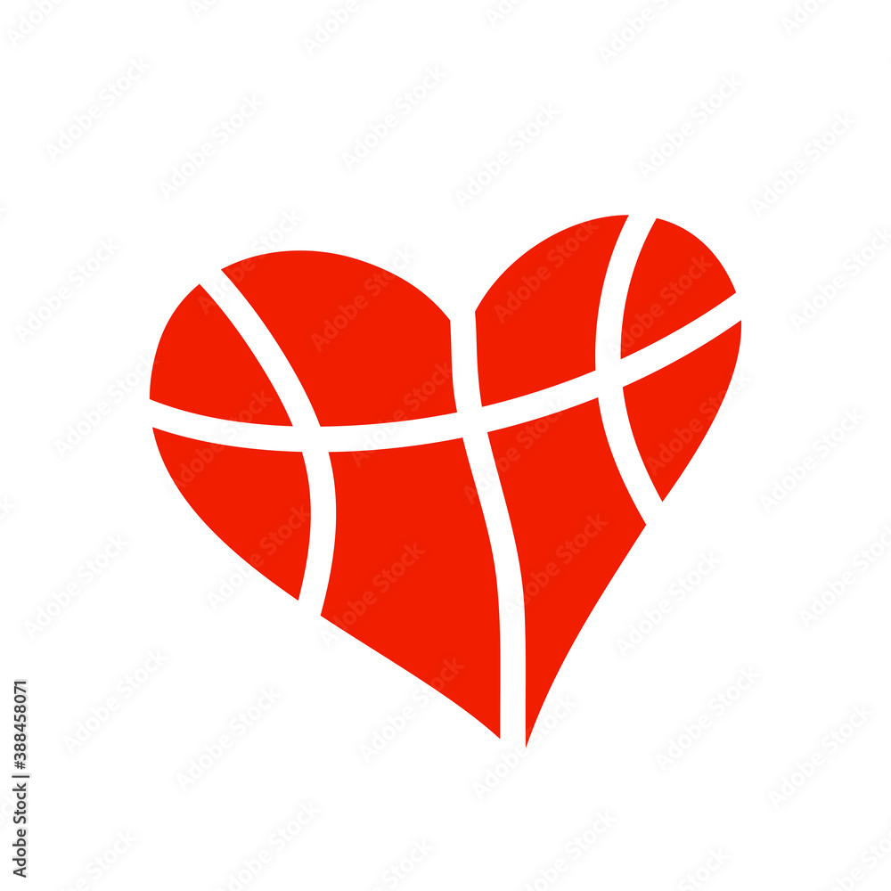 Basketball Heart Logo