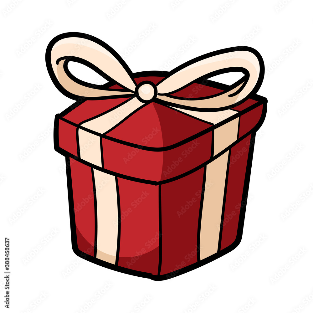 Christmas gift decoration cartoon design illustration vector Christmas gift decoration cartoon design illustration vector