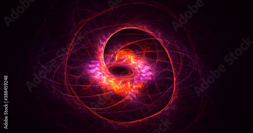 3D rendering abstract circle light background