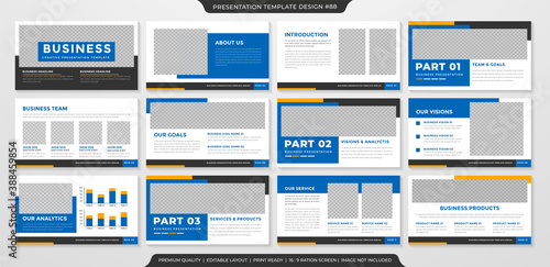 business presentation template with minimalist style and clean layout use for business proposal and annual report