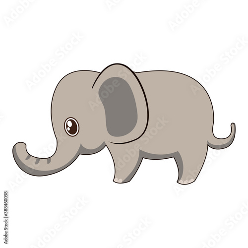  Cute elephant cartoon character vector illustration