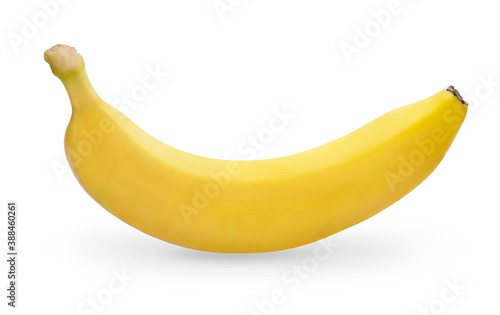 Fresh and ripe banana isolated on white background. Full depth of field.