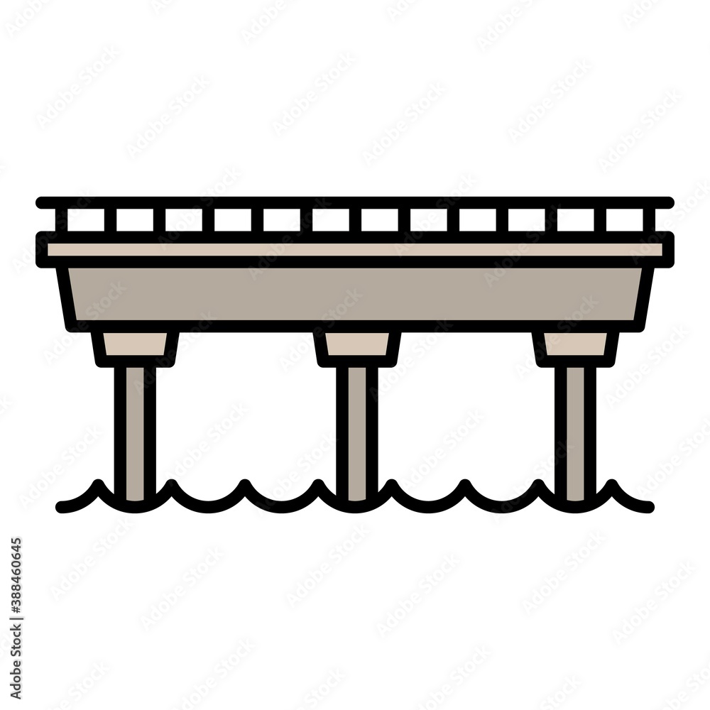 Simple bridge icon. Outline simple bridge vector icon for web design isolated on white background Simple bridge icon. Outline simple bridge vector icon for web design isolated on white background