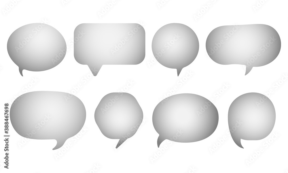 Set of speak bubble text, chatting box, message box outline cartoon vector illustration design. Balloon doodle style of thinking sign symbol. Set of speak bubble text, chatting box, message box outline cartoon vector illustration design. Balloon doodle style of thinking sign symbol.