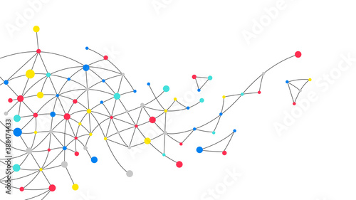 Abstract pattern dot line connection background