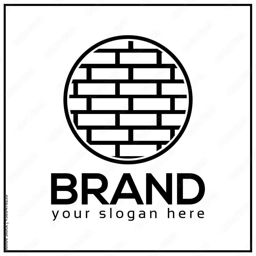 Brick logo icon. Circle brick. Vector Illustration on white background.
Brick logo icon. Circle brick. Vector Illustration on white background.