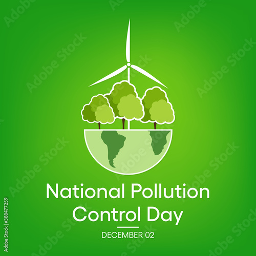 Vector illustration on the theme of National Pollution Control day observed each year on December 2nd. photo