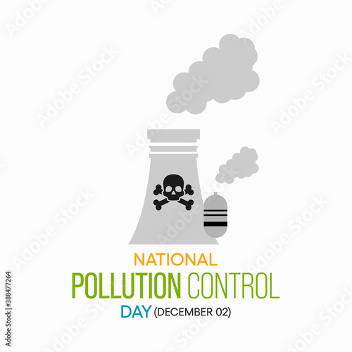 Vector illustration on the theme of National Pollution Control day observed each year on December 2nd.