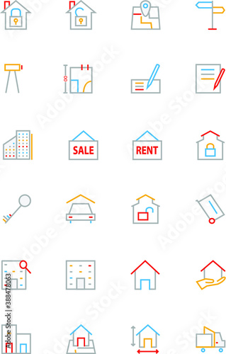 
Real Estate Colored Line Icons 1
