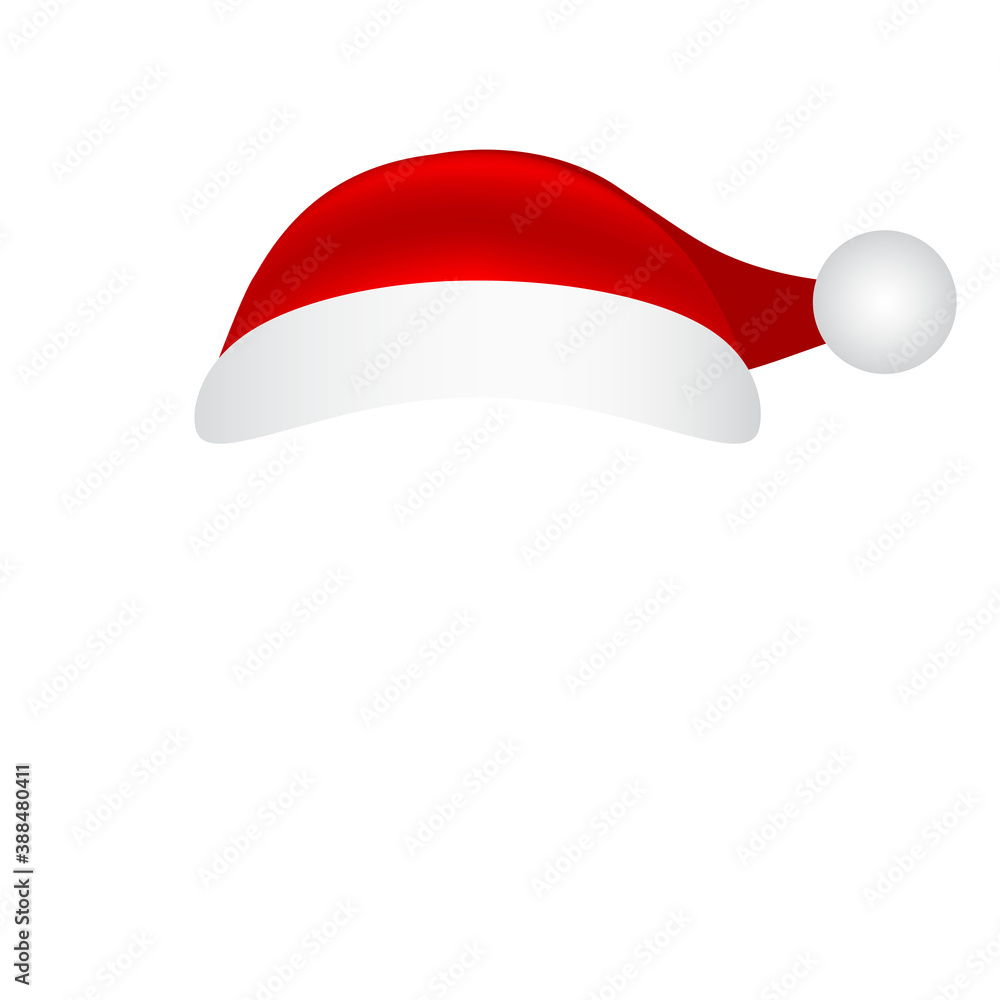 Hat cap santa claus on a white background. Mockup templates for christmas holiday design Hat cap santa claus on a white background. Mockup templates for christmas holiday design