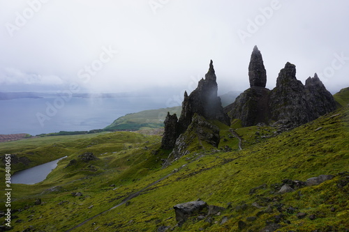 Old Mann of Storr on Skye island in Scotland