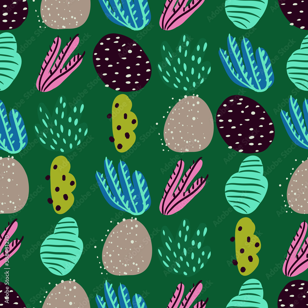 Bright underwater seamless pattern with beautiful corals. Bright underwater seamless pattern with beautiful corals.