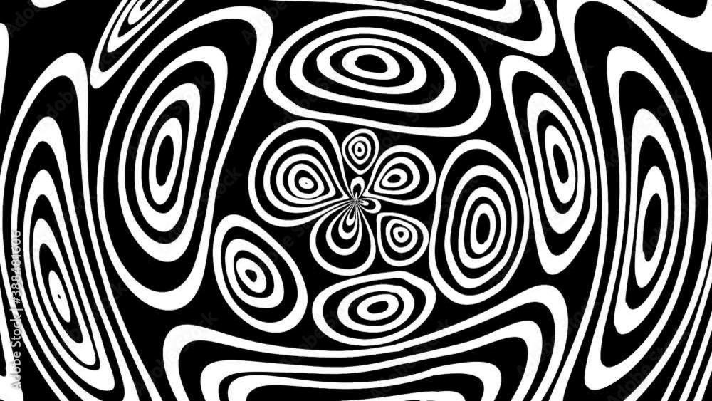 Seamless animation of an spiral in black and white circles. Swirl video loop with a trendy cool psychedelic look Seamless animation of an spiral in black and white circles. Swirl video loop with a trendy cool psychedelic look