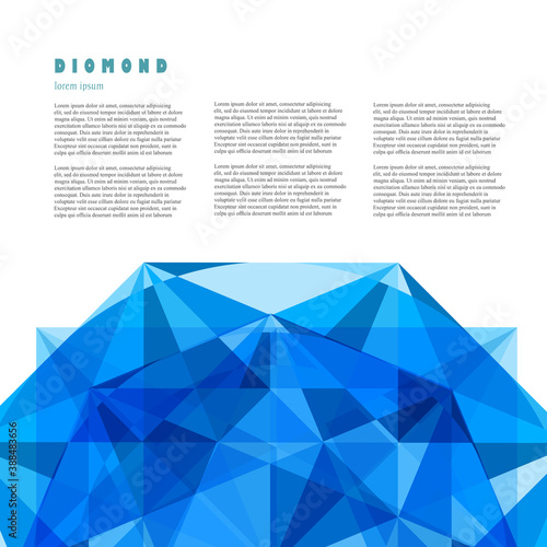 Colorful diamond icon on the white background